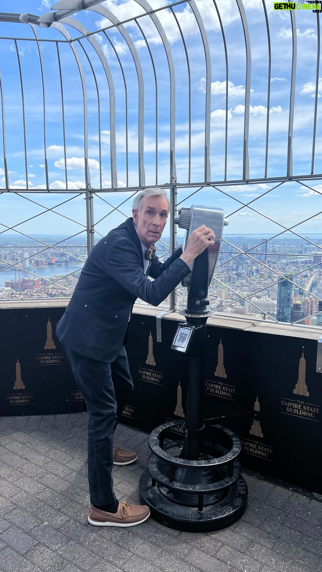 Bill Nye Instagram - Big fun in the Big Apple. Empire State Building