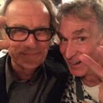 Bill Nye Instagram - When @jennifercoolidge talked about pronouncing Nighy last night, it was not about I. But a few years ago, that Nighy assured this Nye that both of our names rhyme with "guy.”