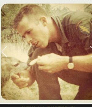 Billie Joe Armstrong Instagram - I was reluctant about sharing this post because it’s heart breaking. This is my uncle Little Jay Jackson. My mom’s youngest brother and the youngest of her 12 siblings. He was in the army. A green beret I believe.. He died in action in the vietnam war sometime around the Tet offensive. He served with honor and that’s something I can respect. I never met him but by all accounts he was a great brother and loving father. And a great young athlete. He was pretty close in age to my brother Alan who had the one relationship with him out of all my brothers and sisters. I just watched the Ken Burns documentary on Vietnam which is an amazing documentary. I highly recommend it. It made me curious to look him up. His name up is on the Vietnam Veterans Memorial wall of names. Someday I want to check it out. War is terrifying. I have memories of my aunts and uncles talking about him pretty openly .. I love this photo of him feeding a baby deer. His name really is Little Jay Jackson by the way