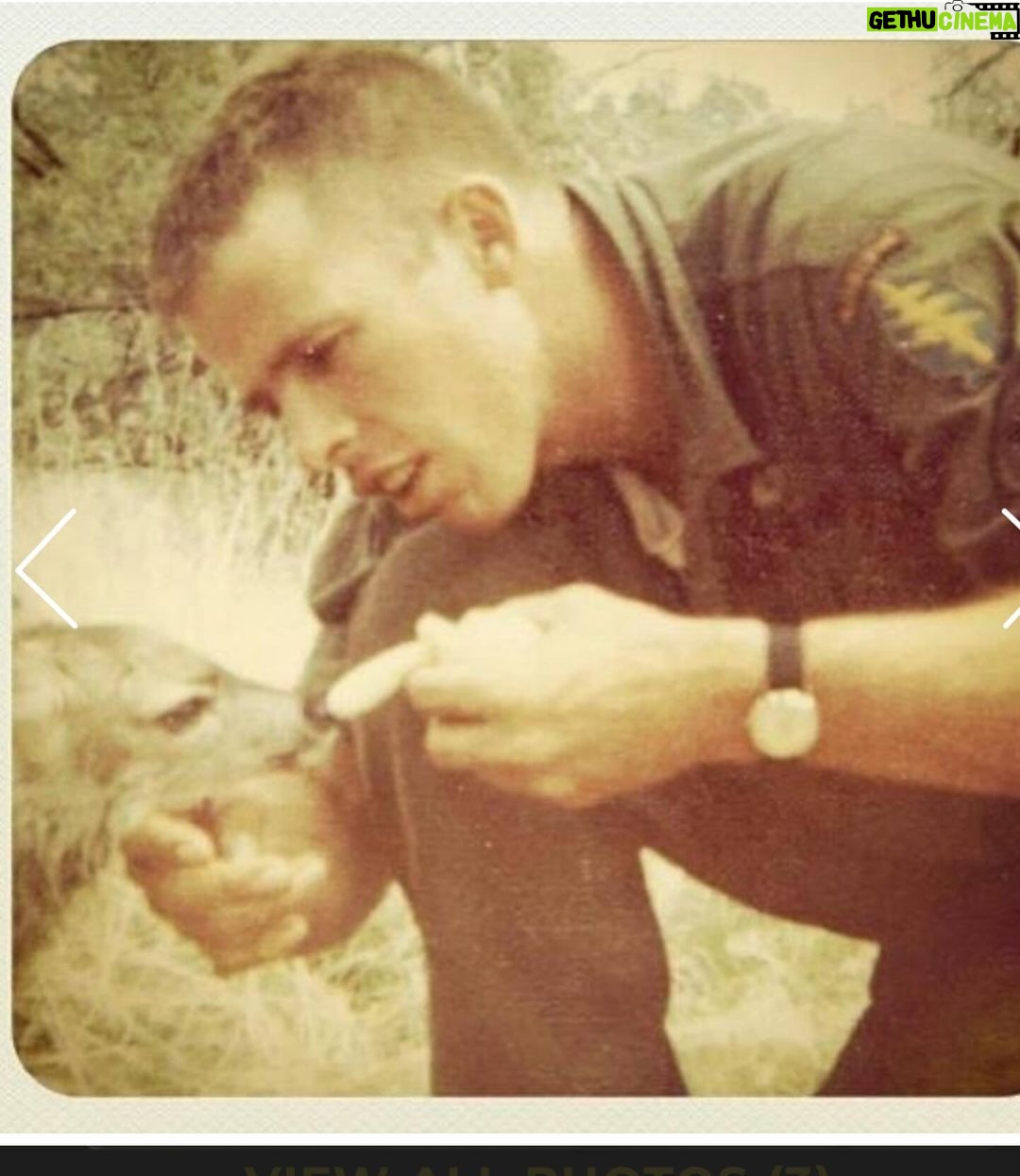 Billie Joe Armstrong - 85K Likes - I was reluctant about sharing this post because it’s heart breaking. This is my uncle Little Jay Jackson. My mom’s youngest brother and the youngest of her 12 siblings. He was in the army. A green beret I believe.. He died in action in the vietnam war sometime around the Tet offensive. He served with honor and that’s something I can respect. I never met him but by all accounts he was a great brother and loving father. And a great young athlete. He was pretty close in age to my brother Alan who had the one relationship with him out of all my brothers and sisters. I just watched the Ken Burns documentary on Vietnam which is an amazing documentary. I highly recommend it. It made me curious to look him up. His name up is on the Vietnam Veterans Memorial wall of names. Someday I want to check it out. War is terrifying. I have memories of my aunts and uncles talking about him pretty openly .. I love this photo of him feeding a baby deer. His name really is Little Jay Jackson by the way