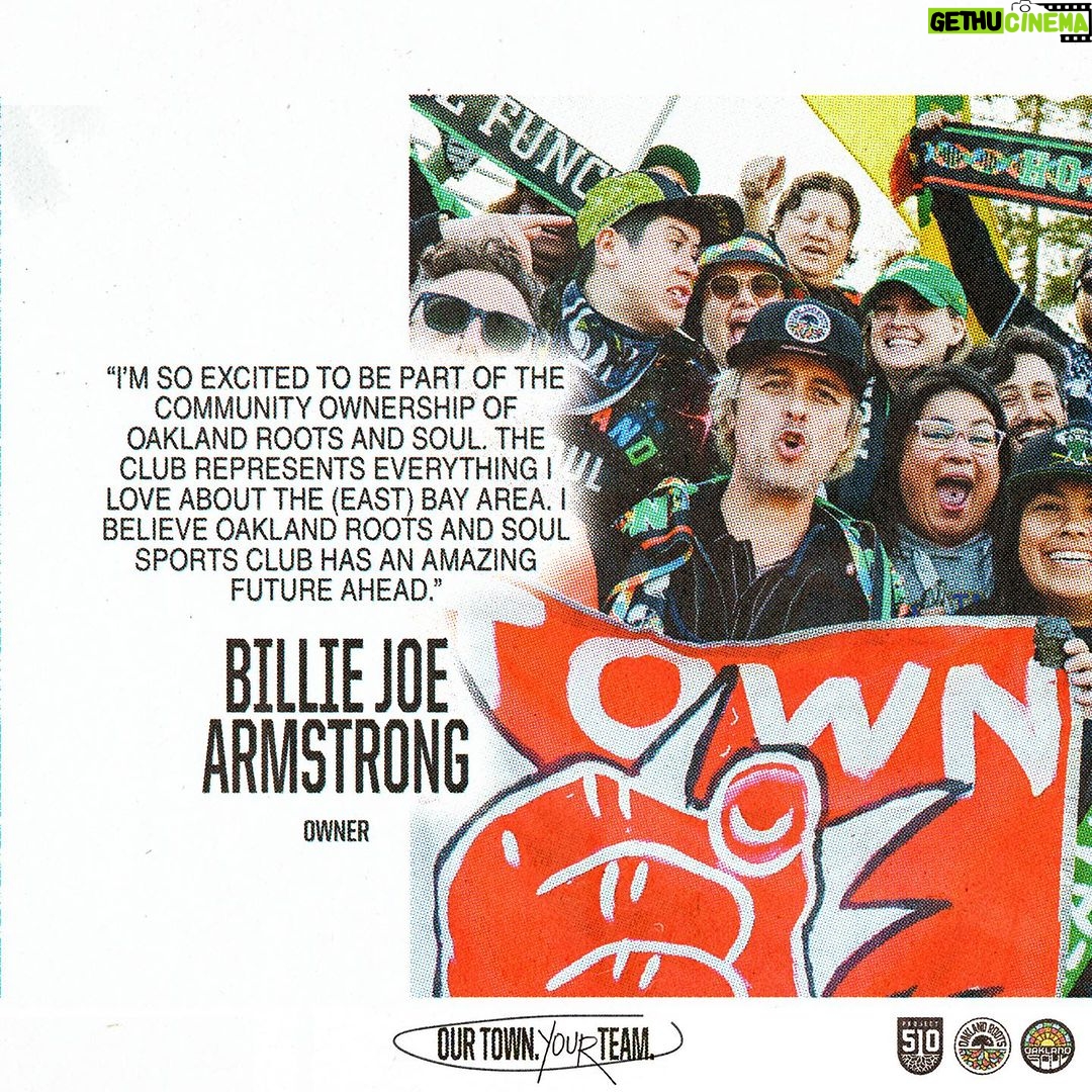 Billie Joe Armstrong Instagram - Welcome to Paradise, @billiejoearmstrong. Billie Joe Armstrong becomes co-owner of Oakland Roots and Soul SC, joining 3,000+ new investors in a record-setting Community Investment Round. Invest Now: wefunder.com/oakland #OaklandFirstAlways