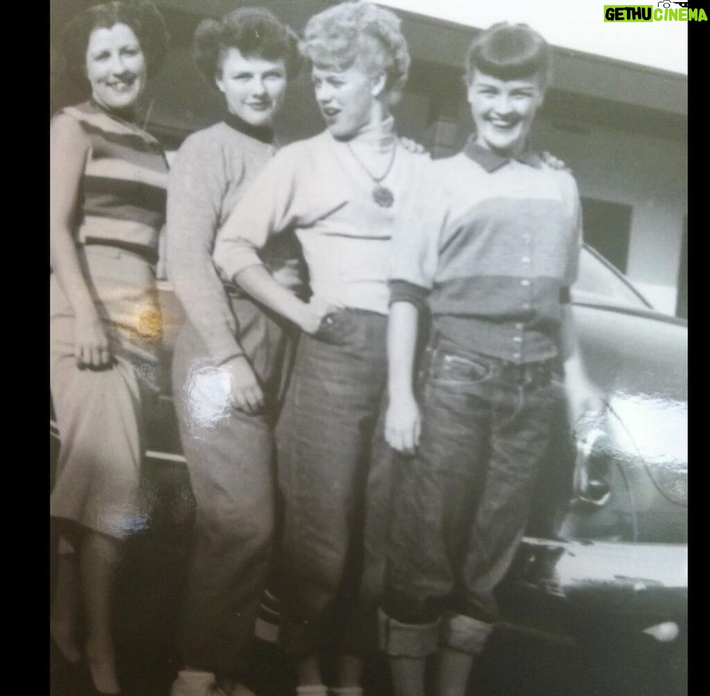 Billie Joe Armstrong Instagram - Ok last one for now. 1st photo is Polly and mom. Probably one of my favorite photos of them ever working together at Mel’s drive in. They wore roller skates car hops. 2nd photo is my mom and her sisters again 3rd photo is my mom and aunt Polly. Total dolls. 4th photo is my dad and a couple of his friends. I remember Art longpre , Lucky Sprinkle is a mystery. Very “wise guys” vibe. Sometimes I think my dad had a bit of a sordid past.. if you got pals named Lucky Sprinkle. Just sayin. 5th photo is Tre, aunt Polly and my sister Hollie goofing off. Polly was her god mother 6th photo is aunt Polly bowling! 7th photo is my mom’s bowling team 8th photo is aunt Polly and me with my first bike I got at her duplex in El cerrito . You can see a photo in the background of her and my uncle John Urone. Right side of that photo is her son my cousin Mitch Martinez. Last photo is Mike Polly and me at my wedding. Around 87 I remember Mike and I went to Klamath river with a bunch of my family. He had Polly laughing in hysterics the whole time telling funny Mike anecdotes Richmond, California