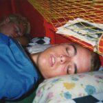 Billie Joe Armstrong Instagram - Me and Aaron Cometbus asleep in the van on the first Green Day tour.. 1990 😴