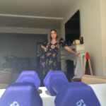 Billie Lourd Instagram - 🚛💁🏻‍♀️🚛 Nothing says #imamom like this #randocompliation of #sadselftimer pics of me featuring a truck, a mini piano, a mini trampoline and a drawing easel. But plz ignore all o that and instead pay attention to this stunning @rodarte dress!!! @tickettoparadise press day 1 baybeeeee also enjoy take 1 o this photo shoot featuring some sexy weights in the foreground #imnotgoodatthis