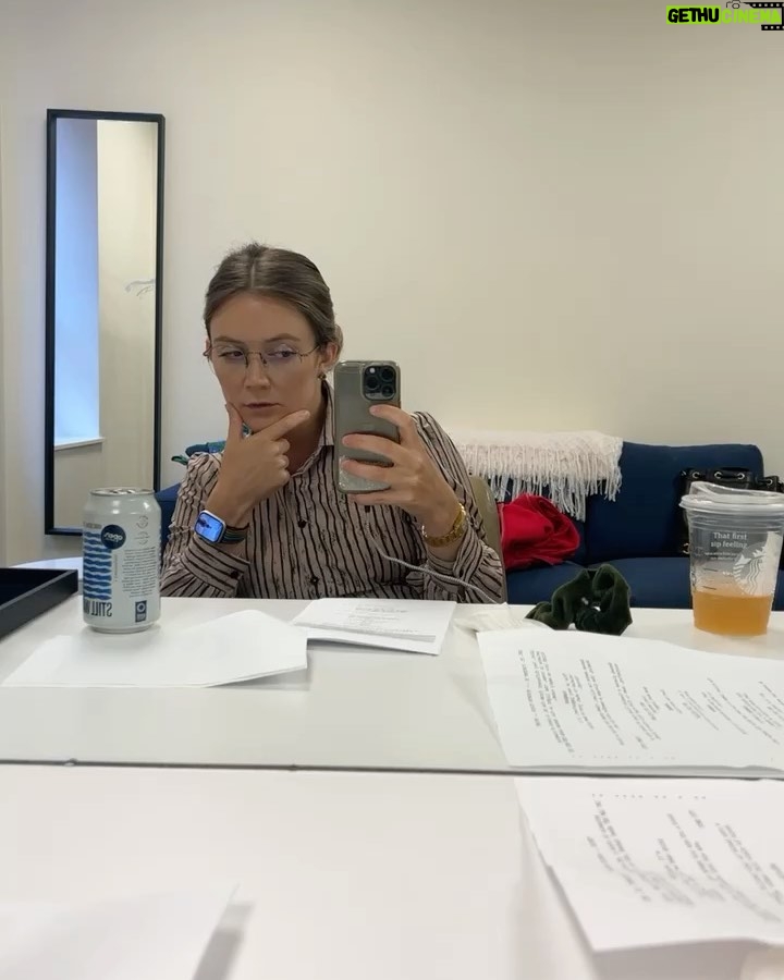 Billie Lourd Instagram - 🌃🥸🌃@ahsfx episodes 5 & 6 are out tonight so it was customary af of me to post this almost too random triptych of me singing the classic remix of back in the saddle again (back in the glasses again) featuring an iced green tea, a scrunchie and some canned water, a scintillating selfie of me as a plant and a contemplative portrait of @johnnygray5 giving us a Tyra smize in a cage?!? If this doesn’t make you wanna watch #ahsnyc I’m worried about you