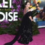 Billie Lourd Instagram - 🌺🤰🏻🌺 custom @louisvuitton by 👑 @nicolasghesquiere for the @tickettoparadise premiere last night 🖤