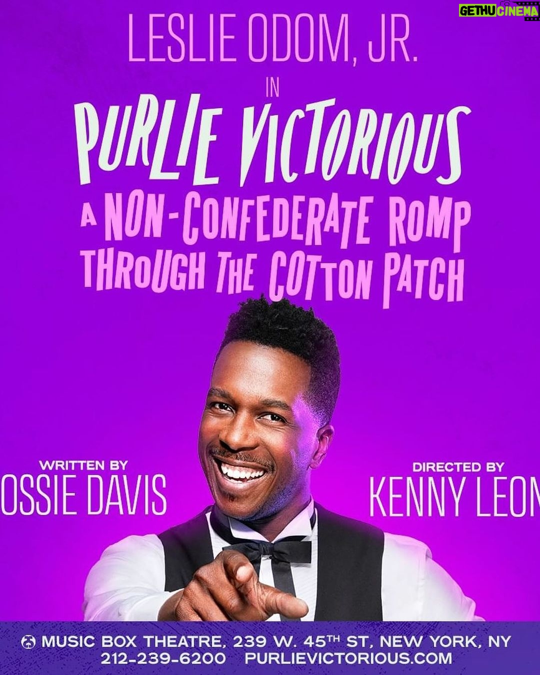 Billy Porter Instagram - Y’all! Please run and go see #PurlieVictorious! The show is funny and joyous and ends its run Feb 4, so don’t wait to get your tickets! ** Tony Award® winner Leslie Odom, Jr. stars in Purlie Victorious: A Non-Confederate Romp Through the Cotton Patch, the rousing, laugh-filled comedy by Kennedy Center honoree #OssieDavis that tells the story of a Black preacher’s machinations to reclaim his inheritance and win back his church.