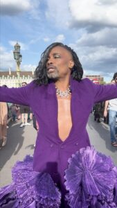 Billy Porter Instagram - Come on cheekbone! 💜👾🍇☂️🪻♍️