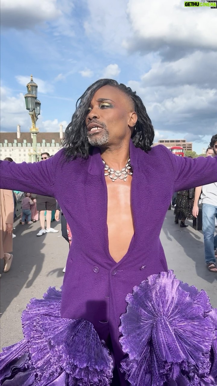 Billy Porter Instagram - Come on cheekbone! 💜👾🍇☂️🪻♍️