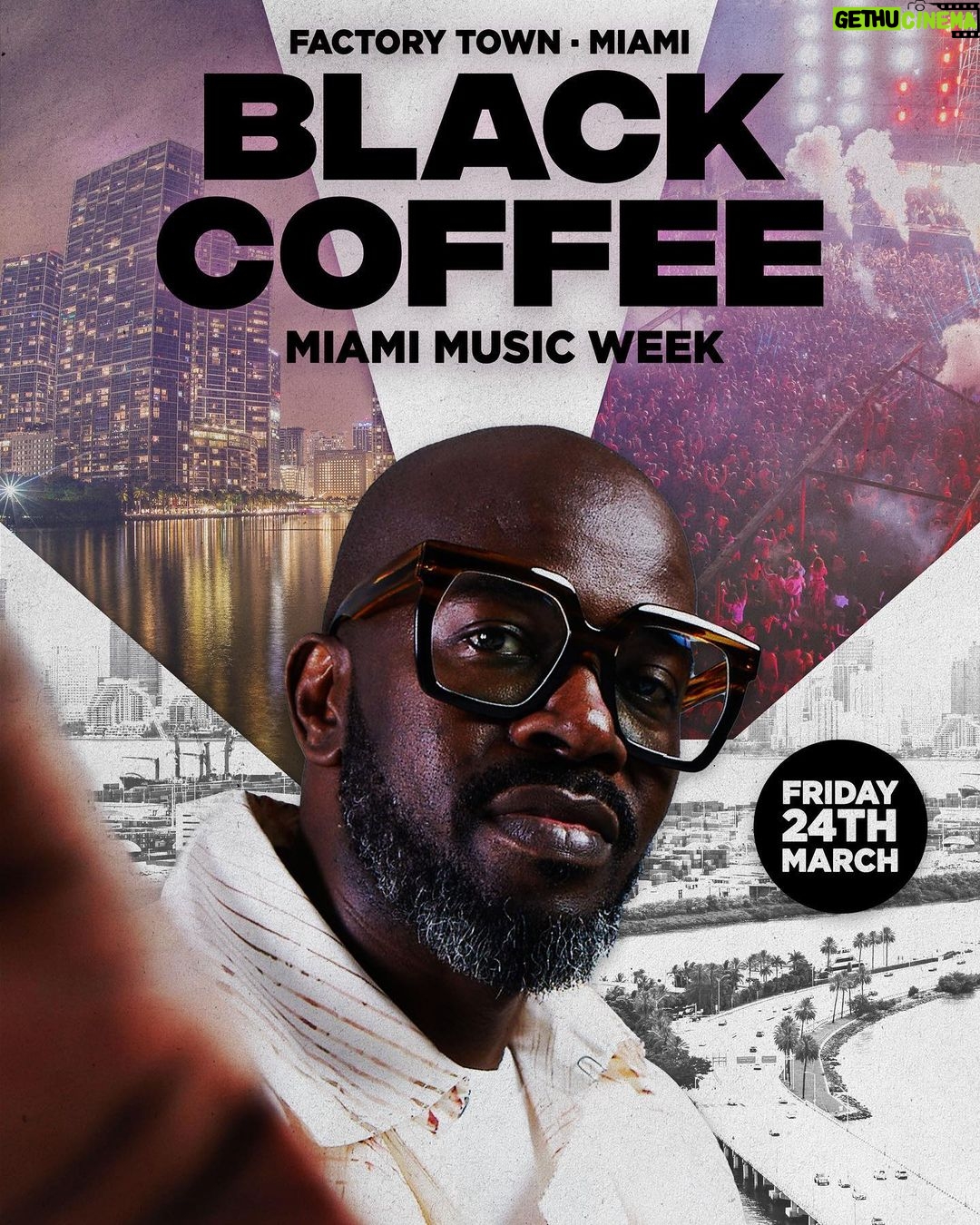 Black Coffee Instagram - Let’s make magic again at @factorytown_ on Friday, March 24th! Lineup coming soon… ⏳🪩 Miami, Florida