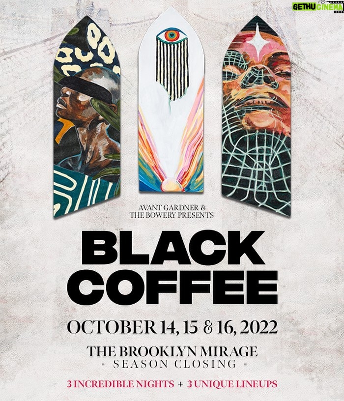 Black Coffee Instagram - New York! I'm coming back for three nights of unique and carefully curated fun on October 14, 15 + 16! 🗽 You can register for pre-sale access now via link in bio! #GodsVeryOwn Brooklyn, New York