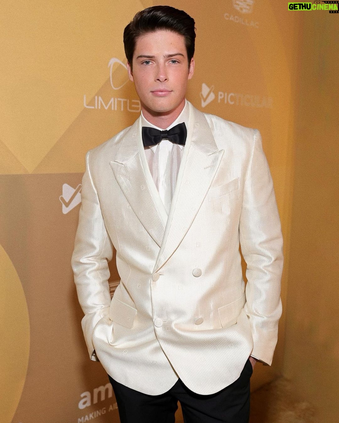 Blake Gray Instagram - Last night at @amfar in @fendi ❤️