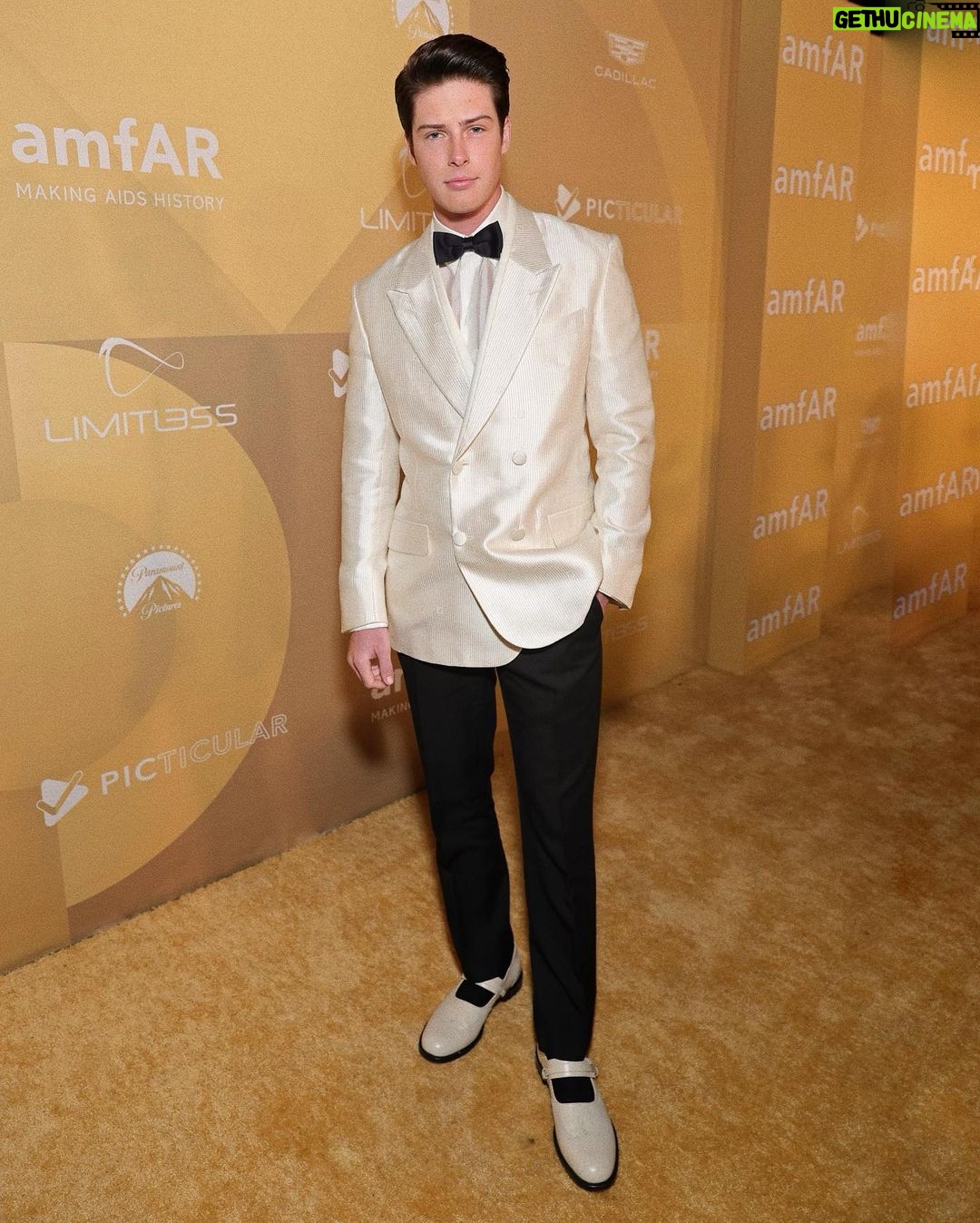 Blake Gray Instagram - Last night at @amfar in @fendi ❤️