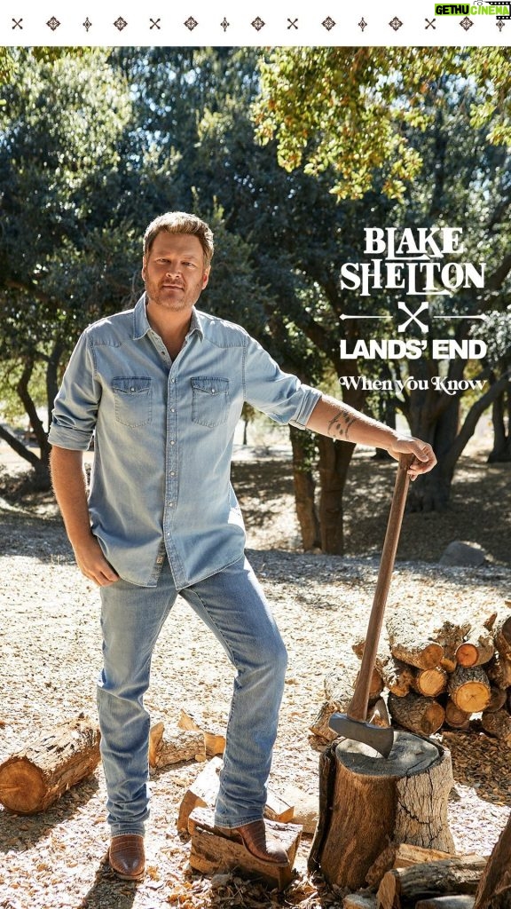 Blake Shelton Instagram - Blake Shelton has done it again... but in more colors. Shop the new Lands’ End Spring Collection today. #BlakeSheltonxLandsEnd