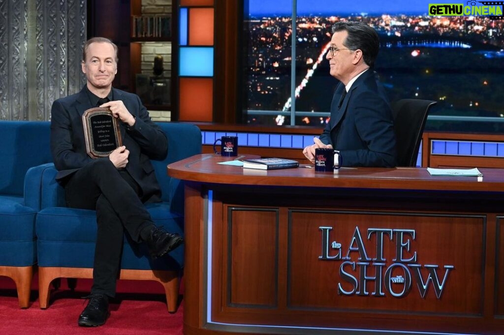 Bob Odenkirk Instagram - Had a great goof-about with the always funny Stephen Colbert! @colbertlateshow
