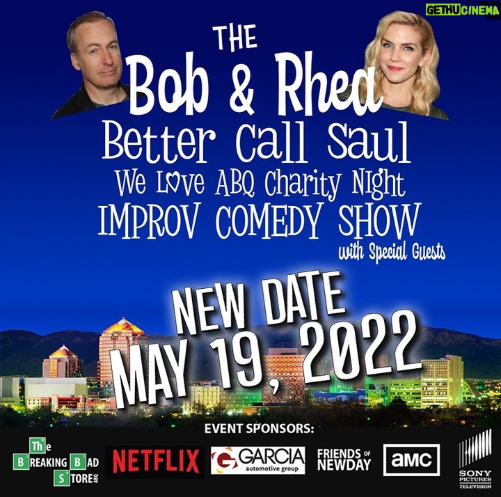 Bob Odenkirk Instagram - New date alert! The show will go on 5/19/22 Ticket holders, watch your inbox for info! It’s gonna be great