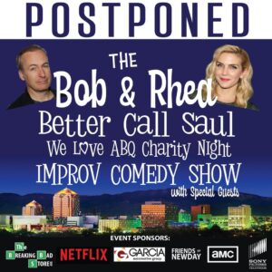 Bob Odenkirk Instagram - We had to POSTPONE our big fun charity improv event due to Covid (still) being a jackass. Stick around here for announcement of our next date. I truly can't wait to do this show!