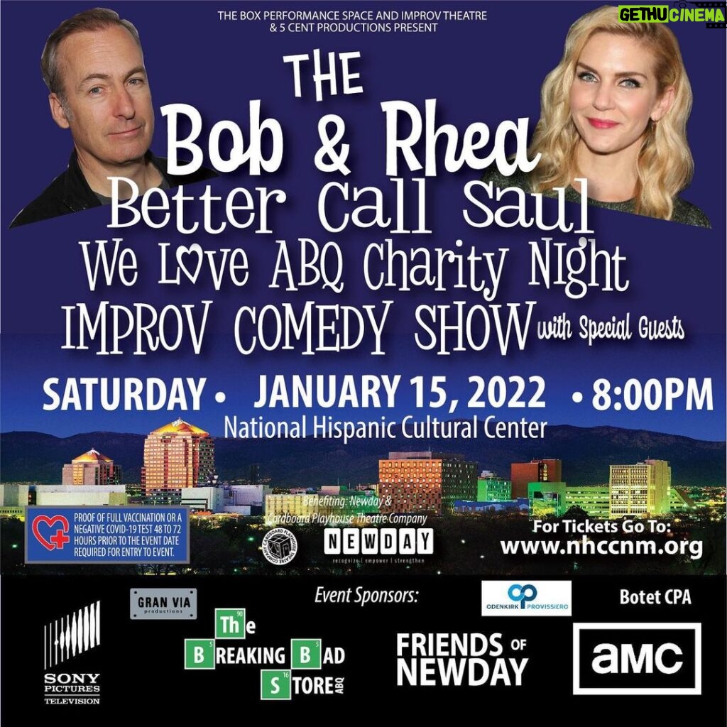 Bob Odenkirk Instagram - Can’t WAIT to do this show! Let’s go, Albuquerque! It’s gonna be fun Tickets on sale FRIDAY! @newdaynm @the_box_performance_space @cardboardplayhouse