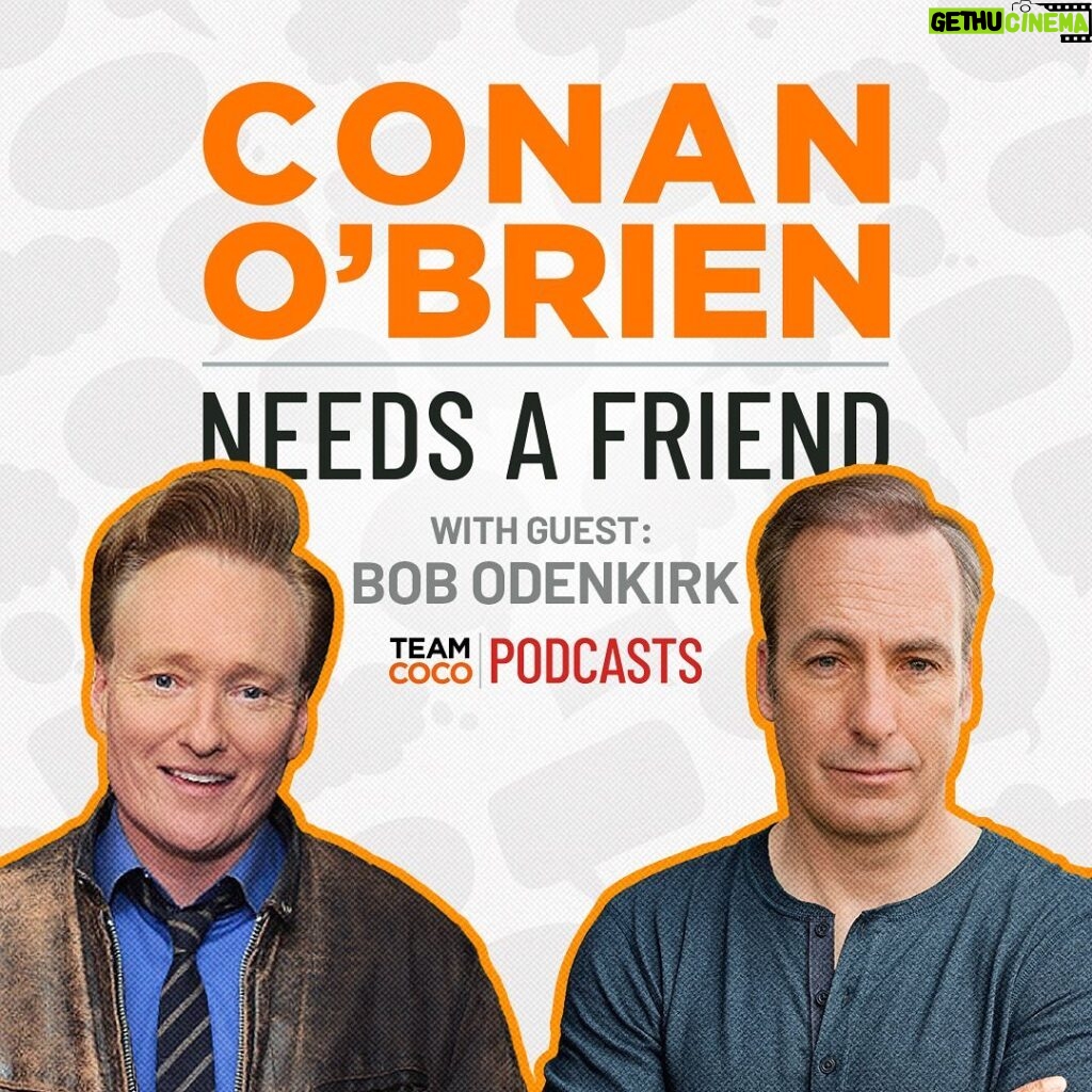 Bob Odenkirk Instagram - Had the best time chatting with my Murderer and friend Conan O’Brien! @teamcoco