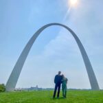 Bob Saget Instagram - One day they’re gonna finish this McDonald’s. Lovin’ St. Louis with my wiff @eattravelrock Loved my shows this weekend @heliumcomedystl Thanks to @explorestlouis @gatewayarchstl #explorestlouis Gateway Arch