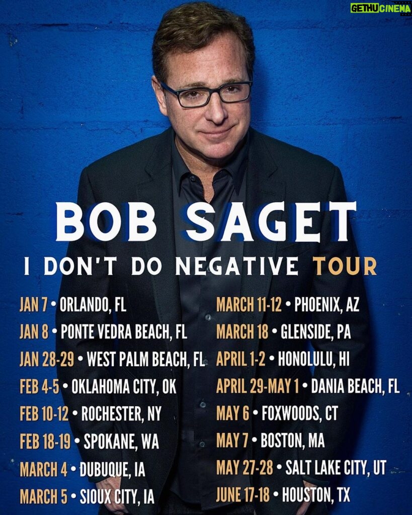 Bob Saget Instagram - Loving beyond words being on tour —And doing an all new show of standup and music. Hope to see you out there. More dates being added continually as we go further into 2022... For tickets, go to: BobSaget.com