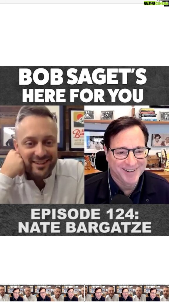 Bob Saget Instagram - Another clip from TODAY’S NEW EP with the very honest and hilarious @natebargatze - Though a bit self-serving on my part, regarding my old video show, he makes a good point. Really worth listening to this episode and even moreso, catching him on his big tour right now and watching all his specials. Sue me, I’m a fan. From @allthingscomedy