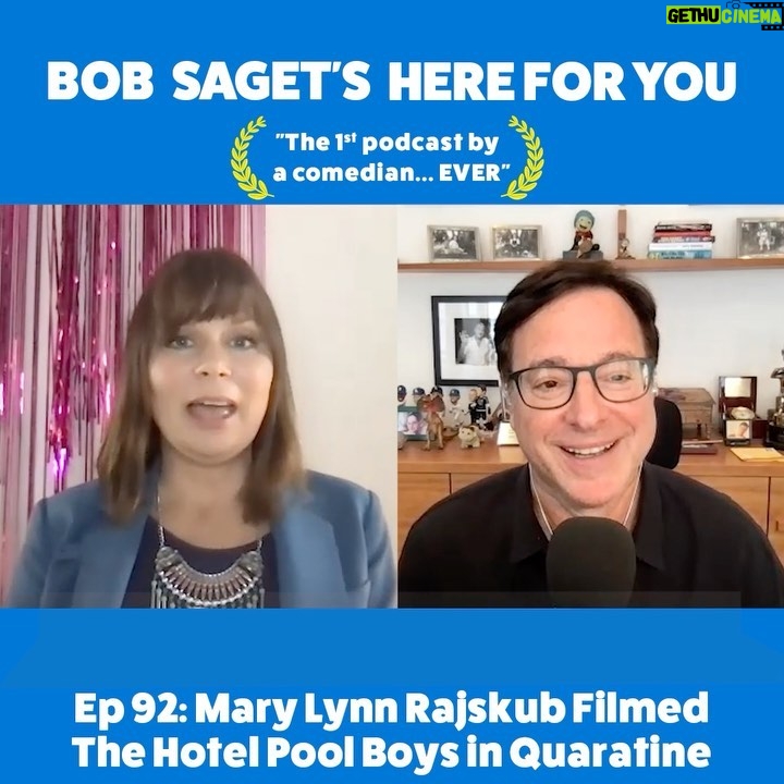 Bob Saget Instagram - So much fun on TODAY’S NEW PODCAST with @marylynnrajskub - Titled: “Mary Lynn Rajskub and Bob Talk About Her New Special, a Film They Just Shot Together, and How She Found Her Comedic Voice” - SUBSCRIBE & LISTEN at apple.co/bobsaget After wrapping a film together in the Cayman Islands, Mary Lynn Rajskub and Bob sit down to talk about their recent experience on set in the Cayman Islands. Mary Lynn also talks about how she auditioned for the Office with a story about portraying a prostitute, her upcoming movie with Chris Pratt, and how she shot her new special in her garage. @ApplePodcasts @itunes @applemusic @apple @studio71us @studio71uk @studio71it @studio71fr #comedypodcast