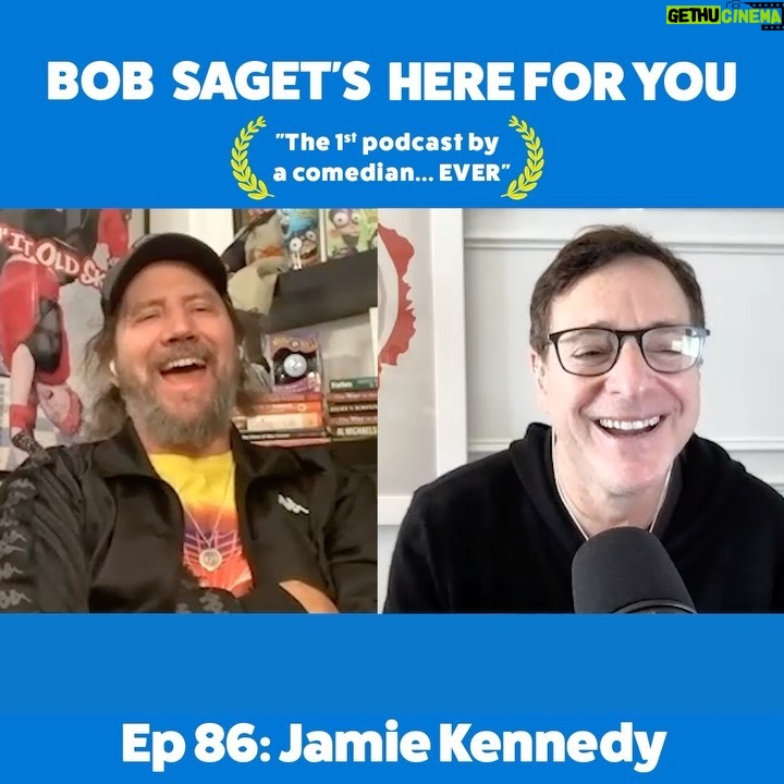 Bob Saget Instagram - Really fun NEW EPISODE TODAY with my old pal @thejamiekennedy Titled- “Jamie Kennedy Reminisces Over Their Philly Roots, How He Broke Into Bob’s House, and Shot a Music Video With Him.” SUBSCRIBE & LISTEN at: apple.co/bobsaget And— Jamie talks about his new movie, @lastcall_movie out March 19th!!! @applepodcasts @itunes @applemusic @apple @studio71us @studio71uk @studio71it @studio71fr #comedypodcast