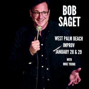 Bob Saget Instagram - WEST PALM BEACH! FRI/SAT January 28 & 29th @pbimprov I’m comin’ back with my bro, feature comedian @therealmikeyoung — Literally can’t wait to return! All new stuff!! 
Tickets at—> bit.ly/3JmHxZf
Or at BobSaget.com