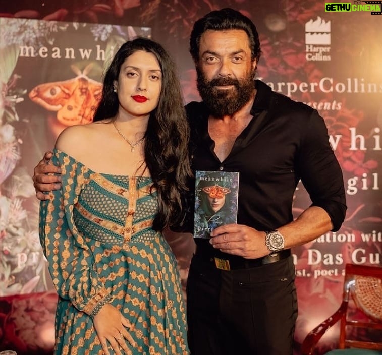 Bobby Deol Instagram - @prerna.pgill it was such a proud moment to be there on the launch of your first poetry book #Meanwhile… your mamu loves you ❤️ Meanwhile is a collection of poems related to mental health and the challenges we face in our day to day lives like depression, anxiety, fear and the need for a sense of belonging! #poetry #prernagill #freeverse