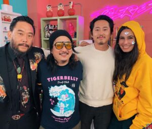 Bobby Lee Instagram - Episode 300 of my podcast @tigerbelly is available tomorrow. I almost killed David Choe 4 times during this interview. The Korean Brad Pitt makes an appearance. Thanks everyone for the support! @davidchoe @steveyeun @khalamityk