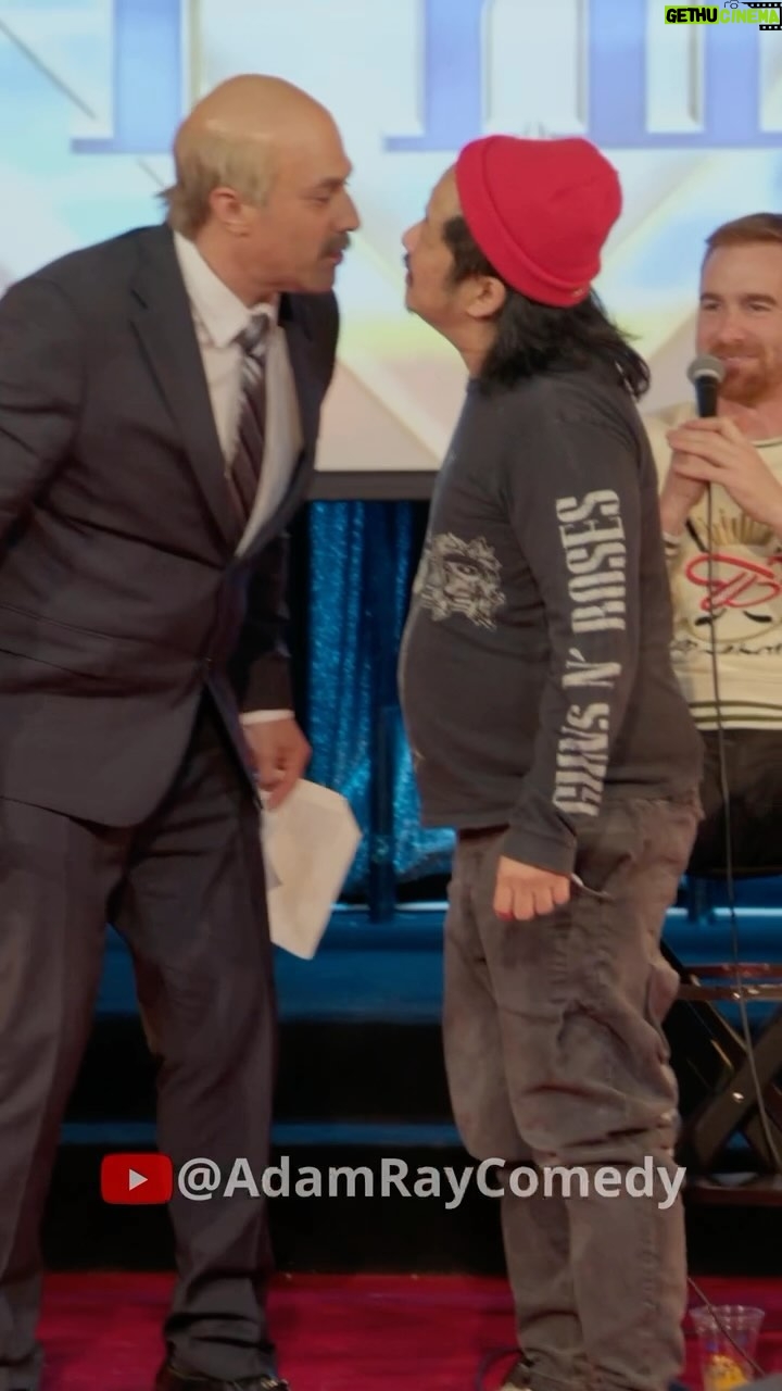 Bobby Lee Instagram - The kiss heard round the world🤣 “Dr. Phil LIVE” w/ @bobbyleelive & @cheetosantino OUT NOW! NEW EPISODE w/ @mattrife drops TOMORROW at 5p ET🔥 Subscribe to my Youtube channel & enjoy! #standupcomedy #badfriends #bobbylee #andrewsantino #adamray #comedy #drphil #thecomedystore #funny #kiss The Comedy Store
