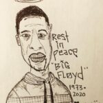 Bobby Lee Instagram - My brother @quangou drew this last night. It made me cry. Rest In Peace #georgefloyd