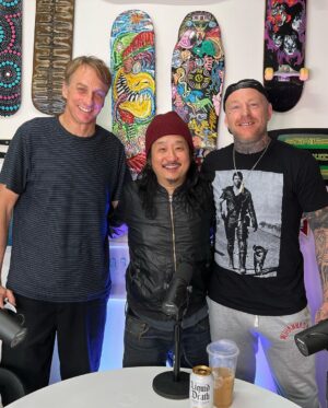 Bobby Lee Instagram - Magical day with @tonyhawk @wolfmate @buckylasek Papa still got it!