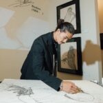 Booboo Stewart Instagram - Drawing has become so much more than just trying to make something interesting, more than what I think would look “good” on a wall, or even something thats just fun to do,, I’m so thankful to have found it as a form of communication and as a release,, thank you so much to @parkwestvegas and to everyone who came to see my exhibition “Things I Don’t Know How To Talk About” 🦅 really couldn’t say thank you enough 🤙🏽