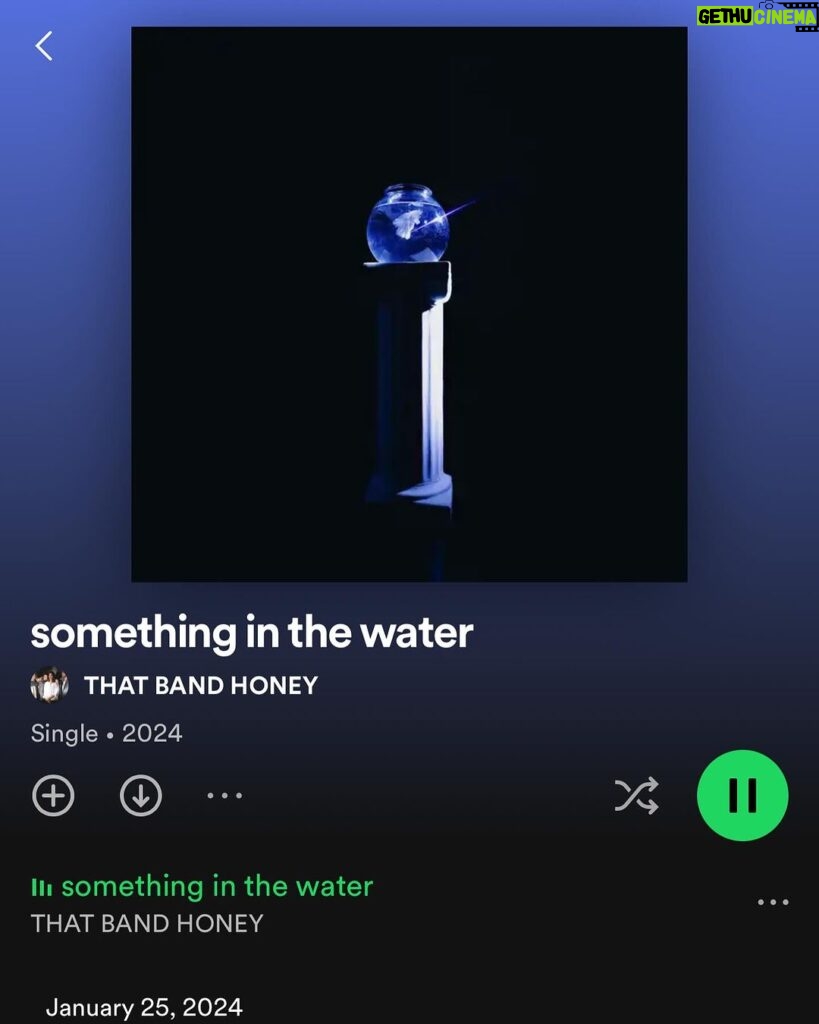 Booboo Stewart Instagram - something in the water is out !!!!!! 💙💧💎🪼 Produced by : @diegocuevascasale x @thatbandhoney Mastered by : @srmastering Los Angeles, California