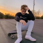 Bradley Steven Perry Instagram - He was a sk8er boi, she said see ya later boi, probably because she was on a @boostedboards