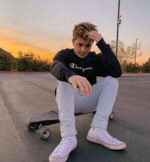 Bradley Steven Perry Instagram - He was a sk8er boi, she said see ya later boi, probably because she was on a @boostedboards