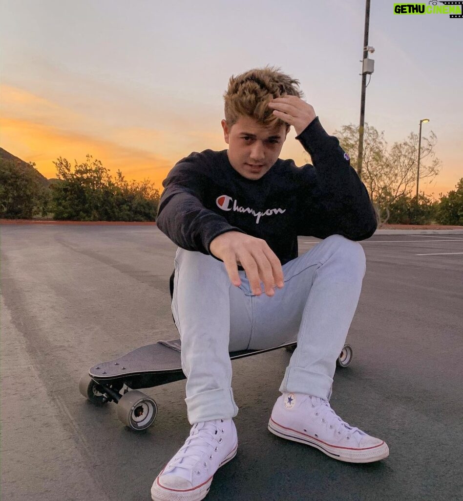 Bradley Steven Perry Instagram - He was a sk8er boi, she said see ya later boi, probably because she was on a @boostedboards