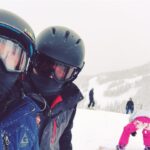 Bradley Steven Perry Instagram - Just trying to take a nice father-son photo while boarding.... then pink pants in the back happens. Whistler Blackcomb