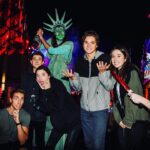 Bradley Steven Perry Instagram - I don't think this is what France expected when they made the Statue of Liberty... #horrornights Universal Studios Hollywood - Halloween Horror Nights