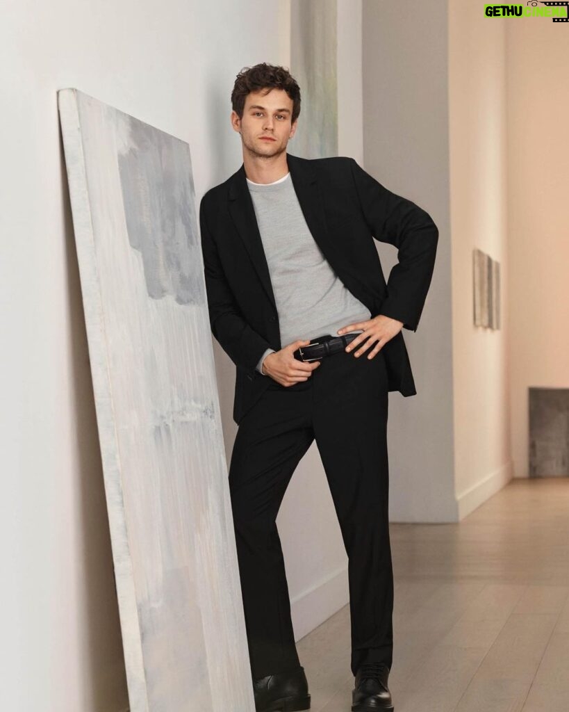 Brandon Flynn Instagram - @brandonflynn is polished in Tropical Wool tailoring. Seasonless and lightweight. Discover the new collection to weather spring.