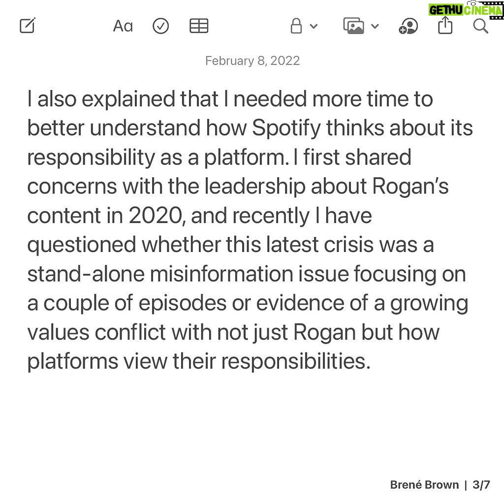 Brené Brown Instagram - A final update on the podcast pause. I appreciate this community and everyone’s willingness to wade through the tough conversations.