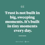 Brené Brown Instagram - A couple of episodes back, we talked with Charles Feltman about his incredible book, “The Thin Book of Trust,” and what it means to build trust between people in teams and organizations. In the latest episode of “Dare to Lead,” Barrett (my sister and the chief of staff of Brené Brown Education and Research Group) and I dig in on what trust looks like in our organization and what we’ve learned from bringing this work to people across the globe. This is the first part of a two-part episode on how to approach the topic of trust in a way that’s productive and actionable.