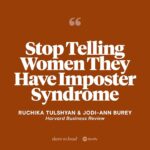 Brené Brown Instagram - ☝️ This article, co-written by Ruchika Tulshyan and Jodi-Ann Burey for the “Harvard Business Review,” is required reading for anyone who has even a smidgen of responsibility for building and shaping cultures of belonging in the workplace. (It also happens to be among the HBR’s 100 most-read articles of all time.) In the piece, Ruchika and Jodi-Ann write: “Even if women demonstrate strength, ambition, and resilience, our daily battles with microaggressions, especially expectations and assumptions formed by stereotypes and racism, often push us down. Imposter syndrome as a concept fails to capture this dynamic and puts the onus on women to deal with the effects. Workplaces remain misdirected toward seeking individual solutions for issues disproportionately caused by systems of discrimination and abuses of power.” I am so deeply grateful to @rtulshyan and @jodiannburey for digging in with me today on this powerful episode of “Dare to Lead.”