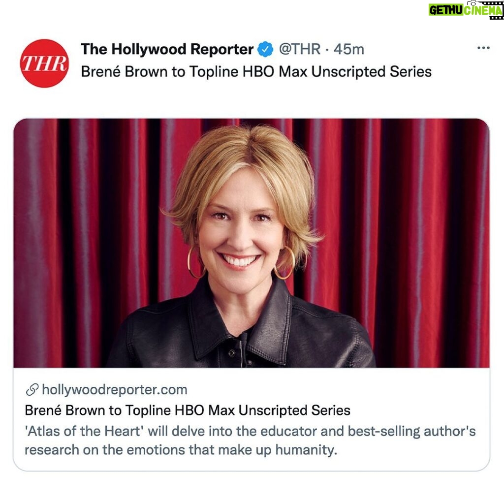 Brené Brown Instagram - Excited to share that HBO Max has ordered an eight-episode series based on “Atlas of the Heart.” I’m grateful for the opportunity to continue to explore this framework for meaningful connection. To talk about the emotions and experiences that define what it means to be human—and the language and grounded confidence we need to find our way back to ourselves and to one another. See you in your living room next spring!
