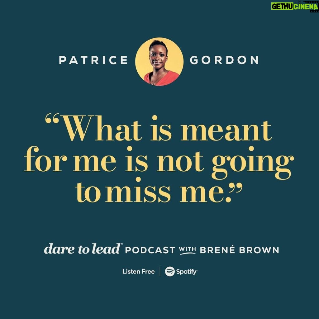 Brené Brown Instagram - Patrice Gordon's career path is a great example of a life guided by purpose. I loved talking to her about how she's helping other leaders with the practice of "reverse mentoring" — a tool for amplifying the voices of folks whose opinions and experiences need to be heard, valued, and understood.