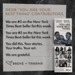 Brené Brown Instagram - I’ve never been more proud of a book. Thank you @taranajaneen, @luvvie, @imaniperry, @kieselaymon, @prentishemphill, @keah_maria, @jasonreynolds83, @strangelittlebird_, Tracey Michae’l Lewis-Giggetts, @yoloakili, @tanyadf, @marclamonthill, @austinchanning, @blacktherapistsrock, Shawn A. Ginwright, @thejessica_j, @reanie_beanie, @sonyareneetaylor, @rare_coach, @lavernecox, and @toyinojihodutola.
