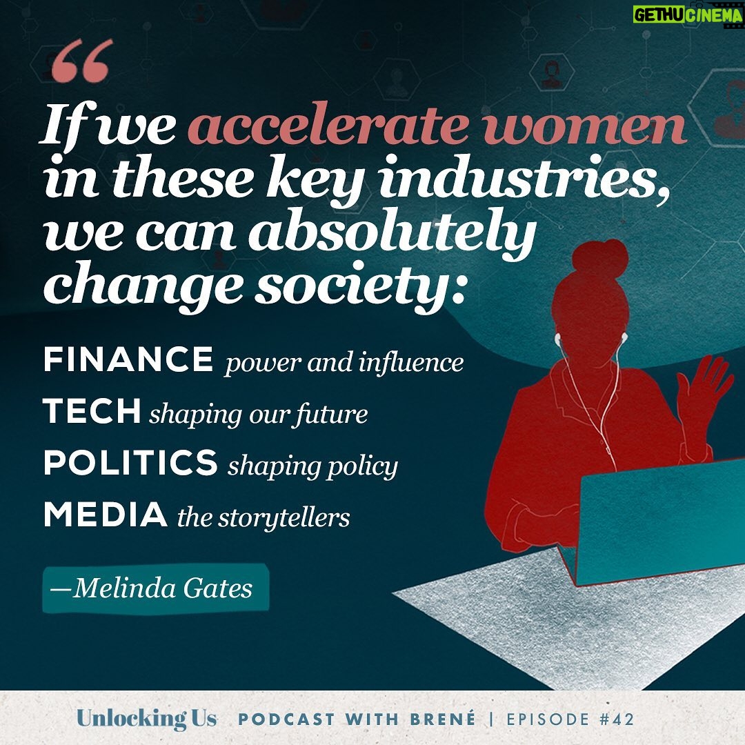Brené Brown Instagram - A great conversation about gender equity and the power of story with @melindafrenchgates on #UnlockingUs this week. Link in profile.