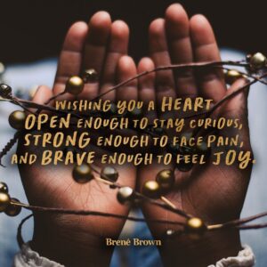 Brené Brown Instagram - Grateful for our awkward, brave and kind community. ⁣
⁣
Happy holidays, friends. Be tender with yourselves and each other during this difficult season.⁣
⁣
xo,⁣
BB